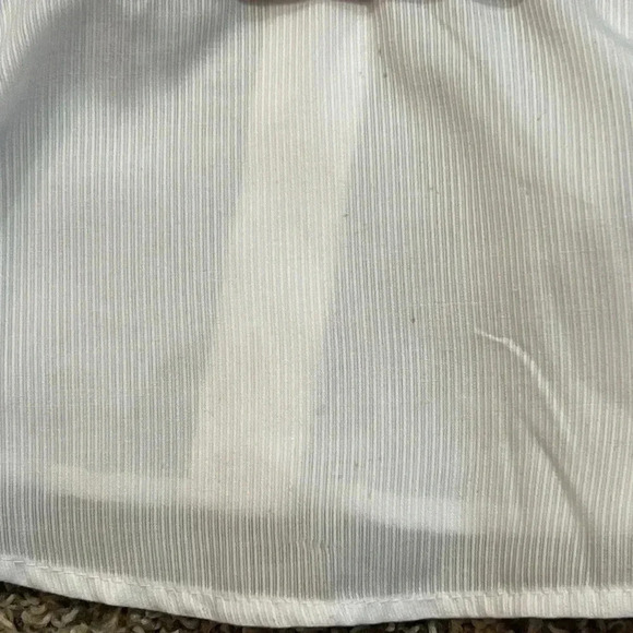 JUNE & DELANCEY SWEATER OXFORD BLOUSE PINK & WHITE CAP RUFFLE  SLEEVE SIZE SMALL - Picture 9 of 9